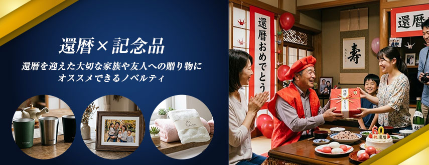還暦×記念品にオススメのオリジナルノベルティ