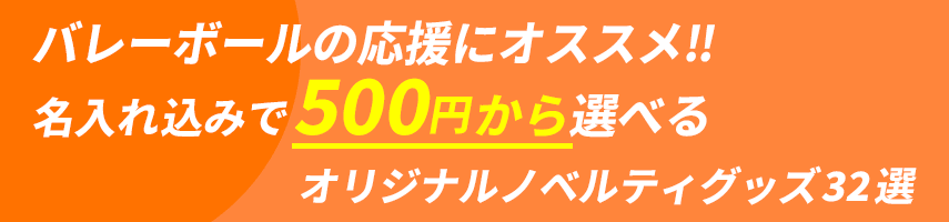 バレーボール大会の記念にオススメ! 名入れ込みで500円から選べるオリジナルノベルティグッズ32選