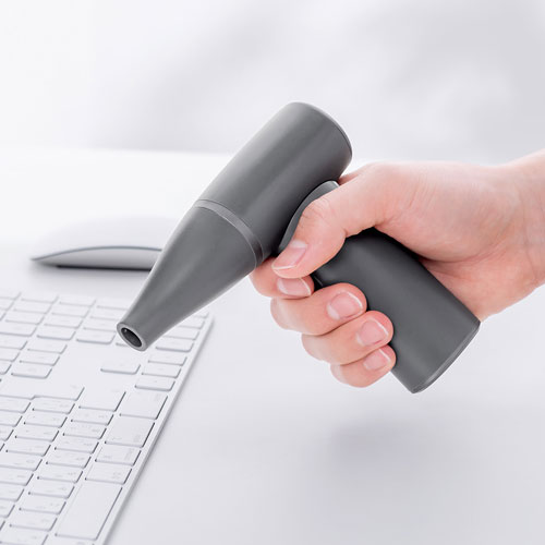 サンワサプライ 電動エアダスター 充電式 コンパクト 小型 軽量 風量4段階調節 ガス不使用 TypeC充電 逆さ噴射可能 クリーナー
