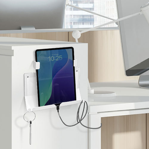 サンワサプライ iPad タブレット マグネット固定ホルダー 7〜12インチ対応 ネジ固定対応 ネジ固定 接客 レジ 勤怠管理 受付