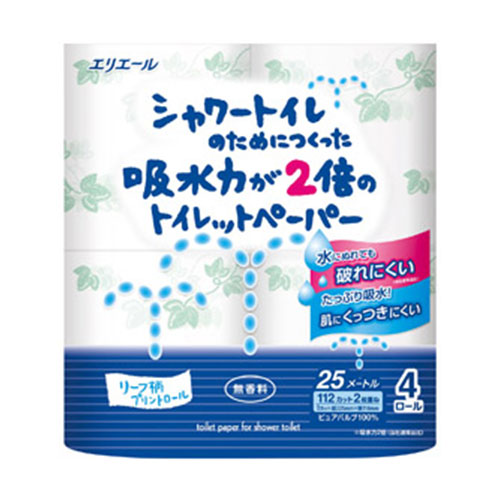 エリエール　吸収力が2倍のトイレットペーパー4ロール(ダブル)
