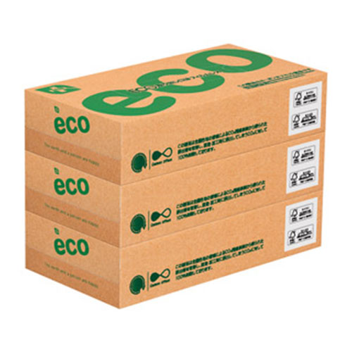 プラスエコBOXティッシュ100W3個組