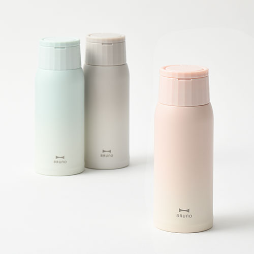 ブルーノ ハンドルつき軽量ステンレススクリューボトル medium