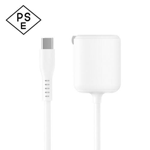 HIDISC Type-Cケーブル一体型AC充電器 ケーブルと充電器がこれ1つに