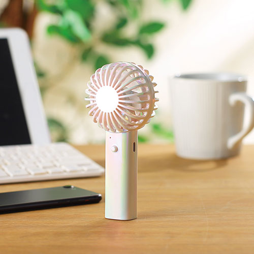 オーロラ充電式ハンディファン(ストラップ付き)