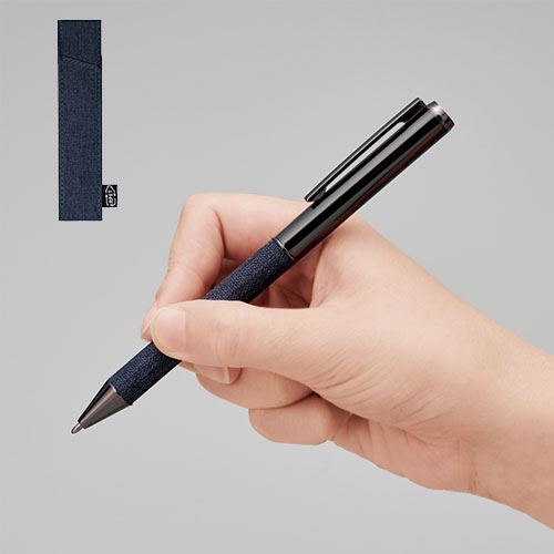 リサイクルPET生地使用ボールペン(ケース入り)