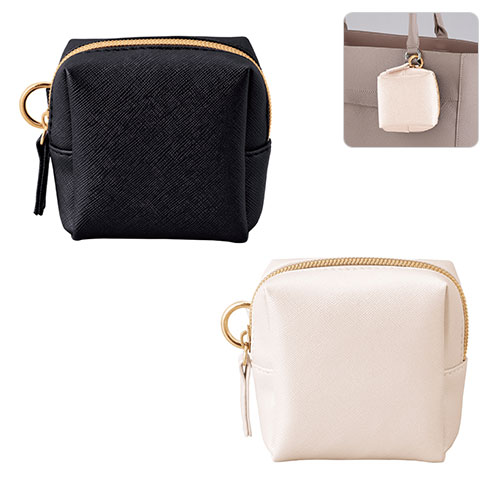 リングカラビナ付きスクエアポーチ