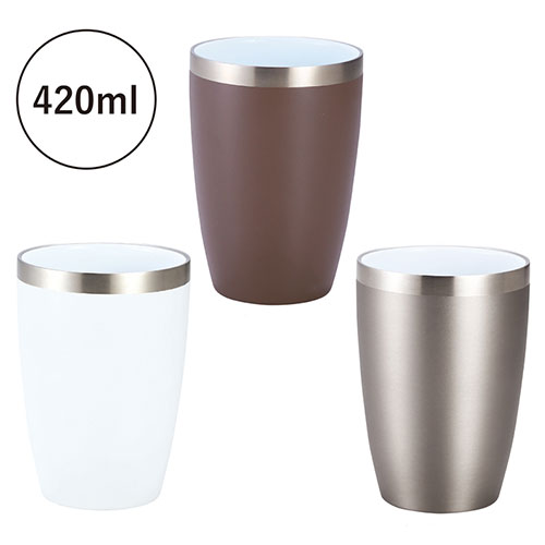 セラミック加工真空二重構造ステンレスタンブラー