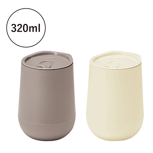 蓋付き二重構造ラウンドタンブラー