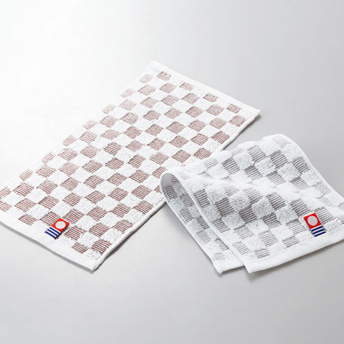 今治チェックポケットタオルハンカチ