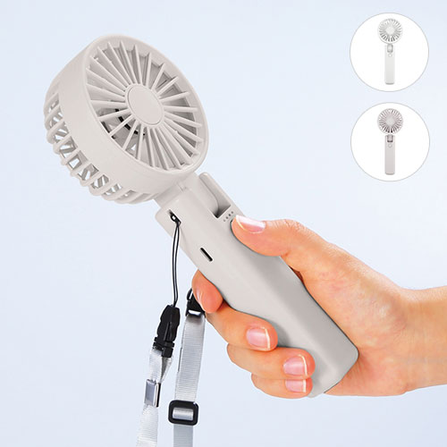 折りたたみ式2WAYダブルファン(カラビナ付き)