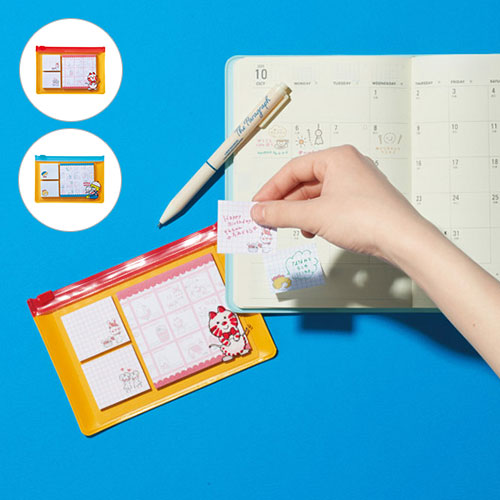 チャーミーレトロ ポーチ付ふせんセット