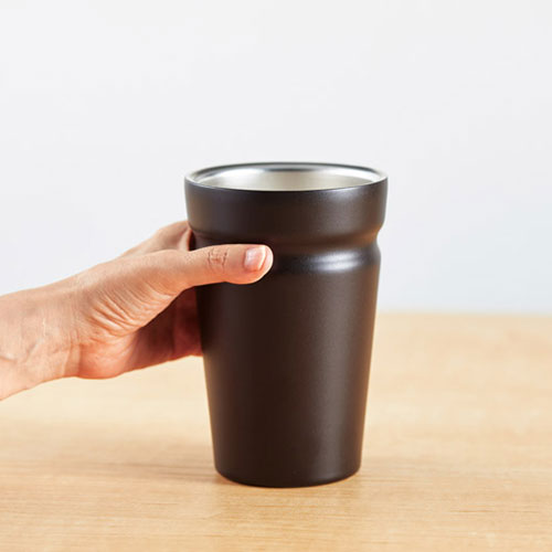 カップをそのままIN! 真空断熱タンブラー