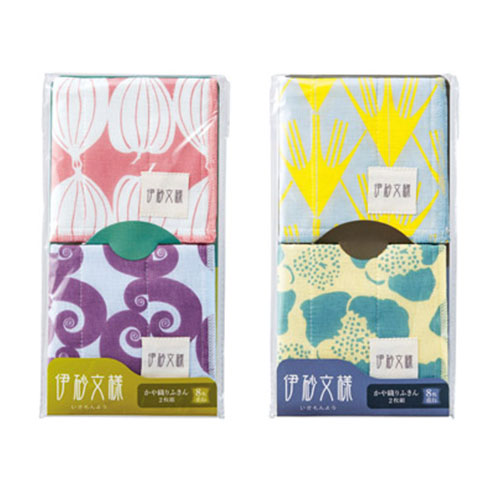 伊砂文様 かや織りふきん2枚組