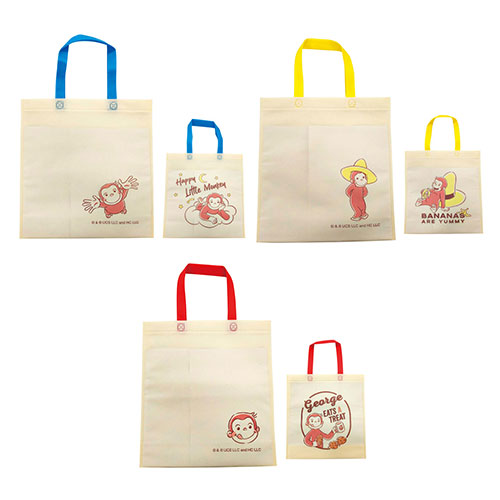 おさるのジョージ不織布トートバッグ