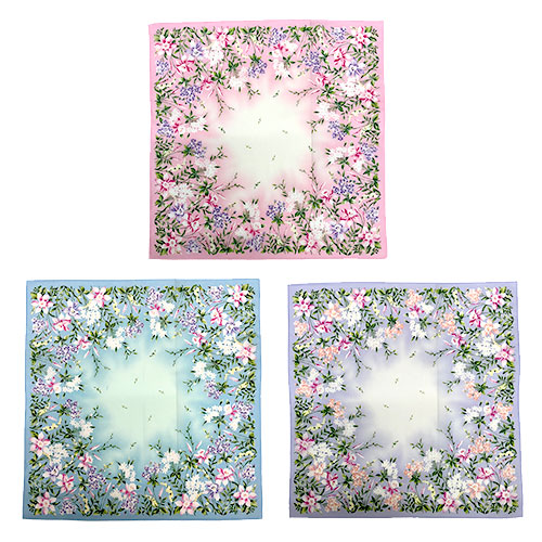 普通判プリントハンカチ カトレア（No.10）