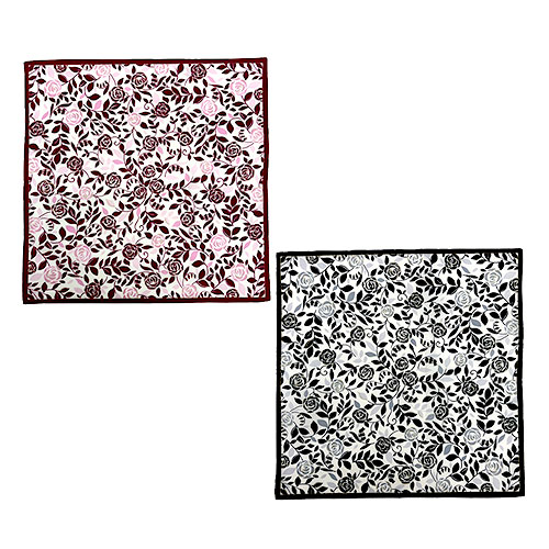 普通判プリントハンカチ バラ（No.8）