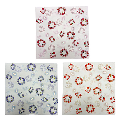 小風呂敷 花輪うさぎ