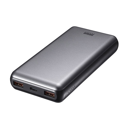 サンワサプライ モバイルバッテリー(20000mAh USB PD 20W出力出力対応)