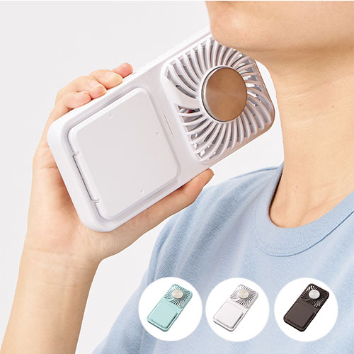 スマホスタンド付冷却プレートUSBファン