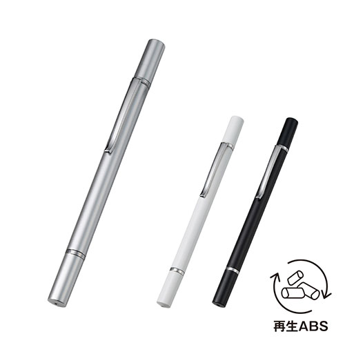 ボールペン付クリアディスク型タッチペン(再生ABS)