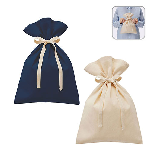 厚手コットンラッピング巾着(M)