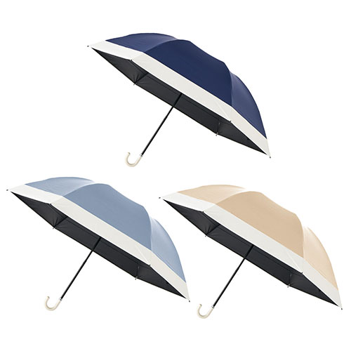 ドーム型ツートーン遮光折りたたみ傘