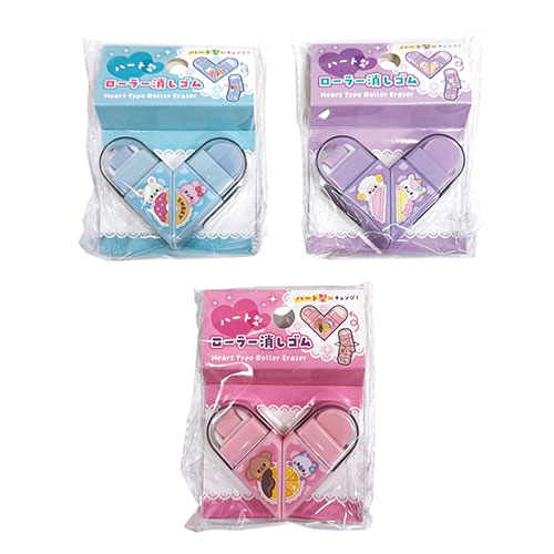 ハート型ローラー消しゴム1個