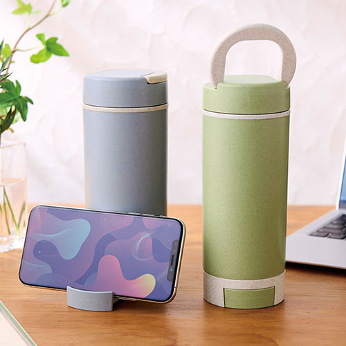 スマホスタンド付きバンブーボトル 400ml