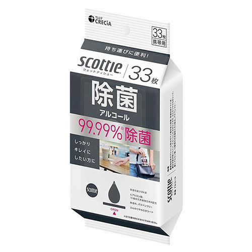 スコッティ ウェットティシュー除菌アルコール33枚